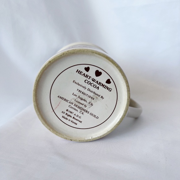 Vintage 1980s Heart Warming Cocoa Mug - Picture 6 of 6